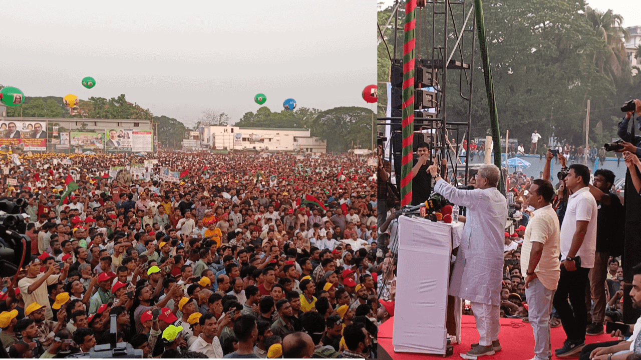 কড়া রোদেও জনস্রোত বিএনপির তারুণ্যের সমাবেশ