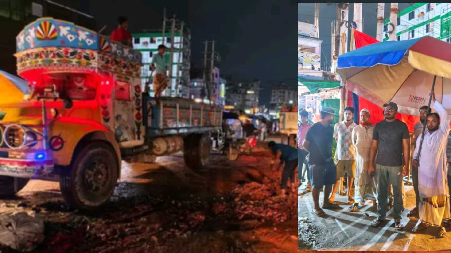 বিএনপি নেতা মেহেদী হাসান এর উদ্যোগে রাস্তা সংস্কার